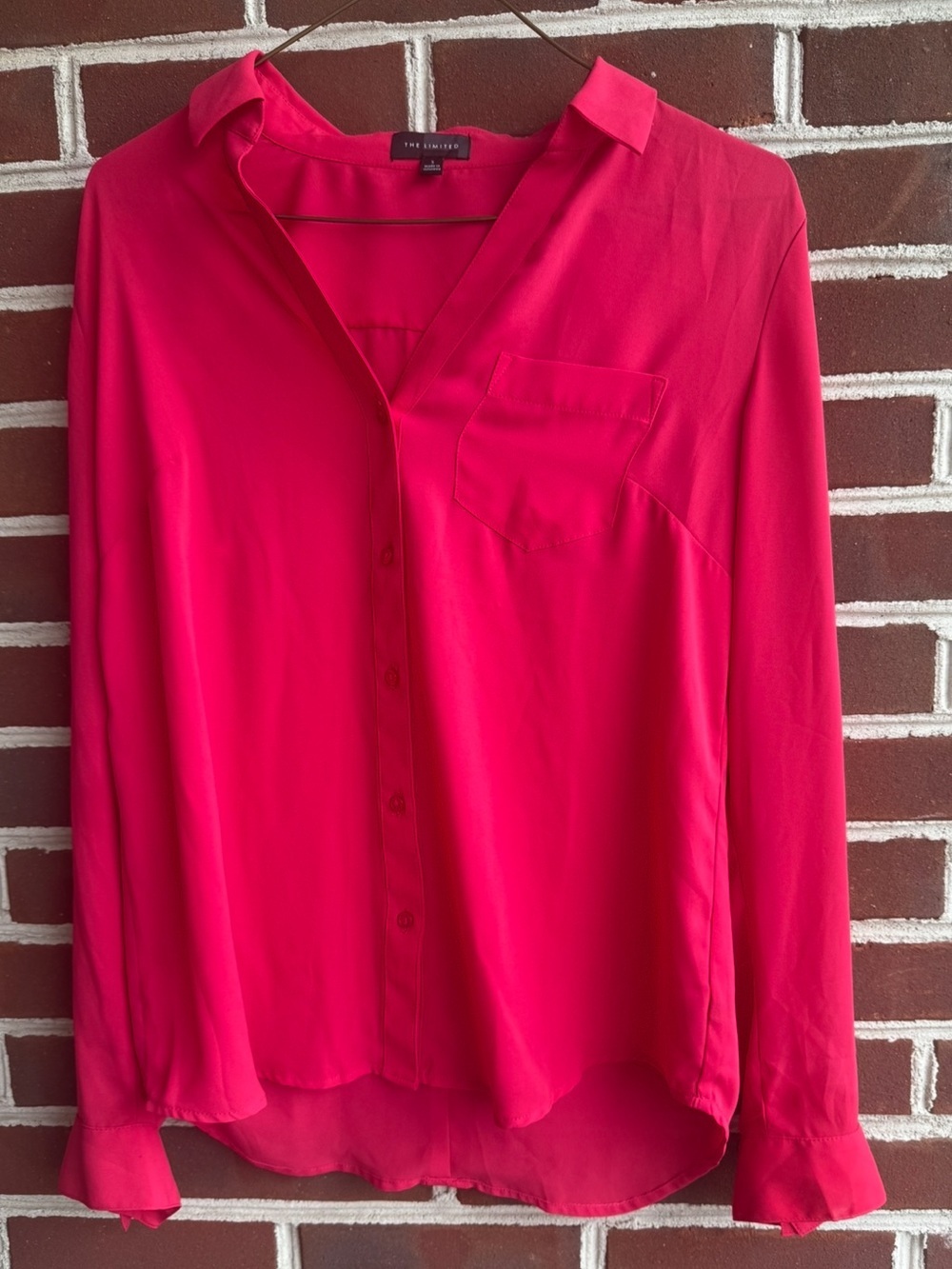 The Limited Hot Pink Button-Down Blouse